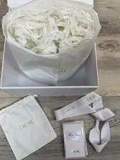 DIOR Empty 9X9  Gift Box With Dust Bag, Ribbon, Tissue, MISS DIOR Perfume Sample