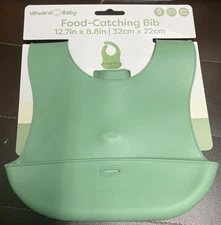 New Upward Silicone Baby Food Catching Bib