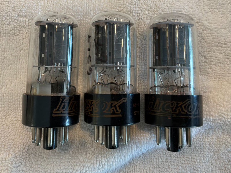 NOS RCA Black Plate 6SL7GT Matched Triplet Hickok 274 USA Vacuum Tubes