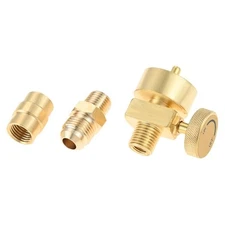 Brass 1LB Propane Tank Refill Adapter 3/8" Flare x 1/4" NPT Male Pipe Connector