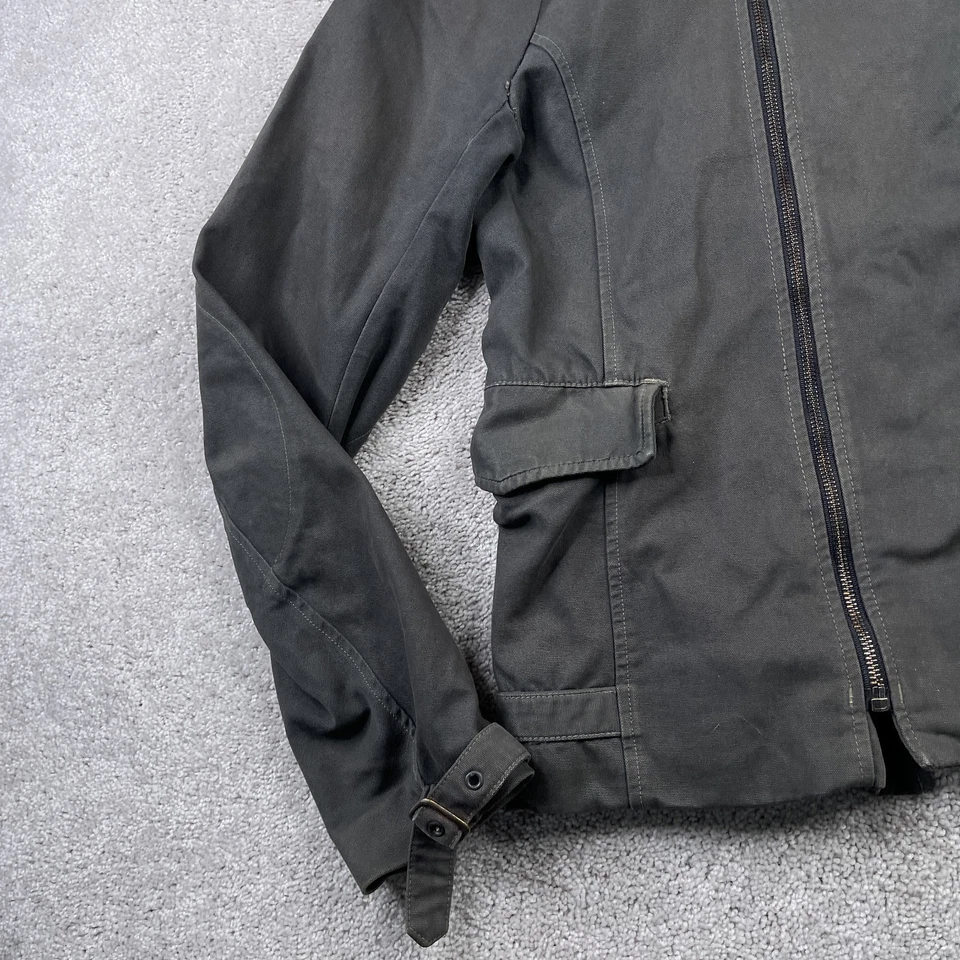 Nice Collective Jacket Mens Medium Canvas Moto Jacket Asymmetrical USA Made - Image 4 of 4