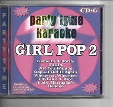 PARTY TIME KARAOKE GIRL POP 2 CD COMPLETE CD CASE BOOKLET