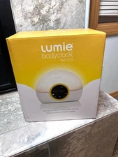 Lumie Bodyclock Rise 100 Wake Up Light Alarm Clock Sunrise Sunset Lamp No Cord