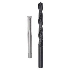 Tap and Drill Bit Set M10 x 1 Thread Tap 9mm Black Oxide Twist Drill Bit