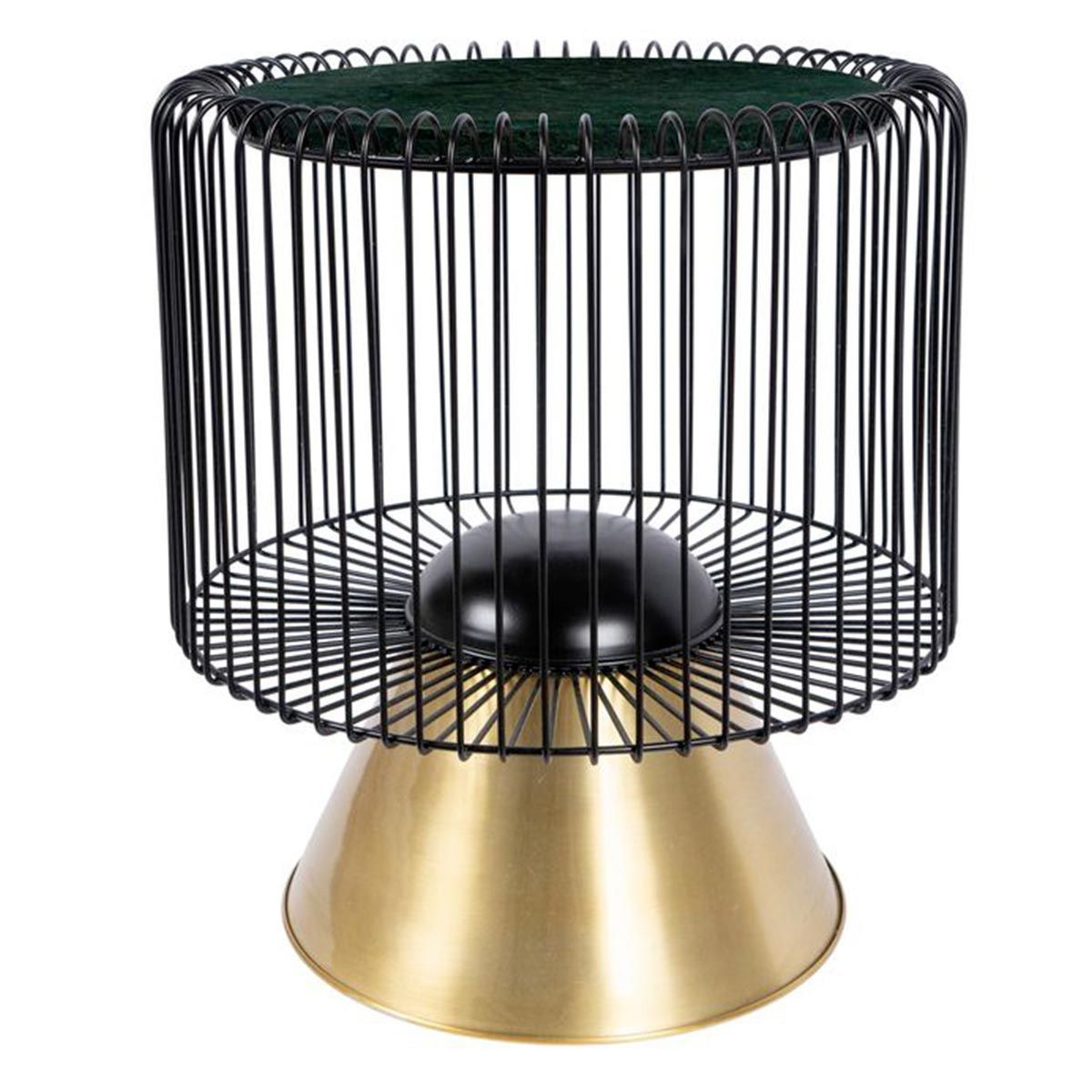 Petite table de salon Malibu verte de 56cm de haut pour coin lecture cosy