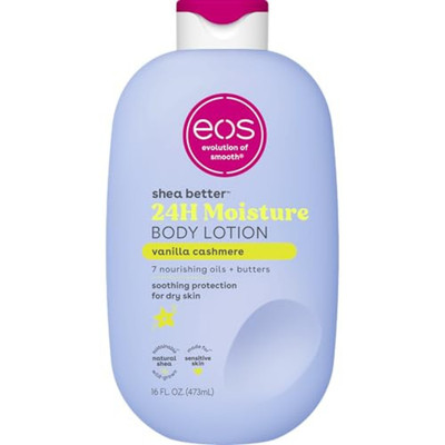 Eos Shea Better Body Lotion Vanilla Cashmere, 24-Hour Moisture Skin Care, Lightw