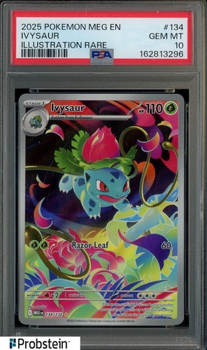 2025 Pokemon MEG EN Illustration Rare #134 Ivysaur PSA 10 GEM MINT