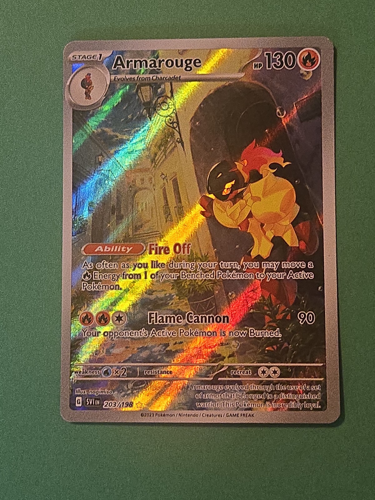 Pokemon TCG Armarouge Holo Illustration Rare SV01: Base Set 203
