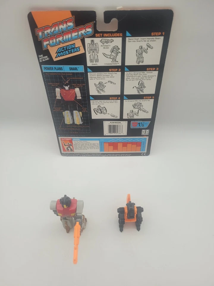 Action Masters Snarl W/ Tyrannitron 100% Complete 1989 G1 Transformers WORKS - Image 2 of 4
