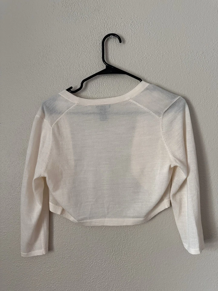 Cárdigan Only Mine Bolero Mujer XS Marfil Mezcla Lana Merino Ligero Foto 4 de 4