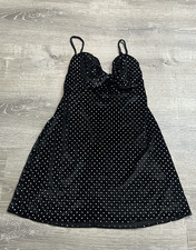 Show Me Your MuMu Constance Studded Velvet Mini Dress Black Size Small