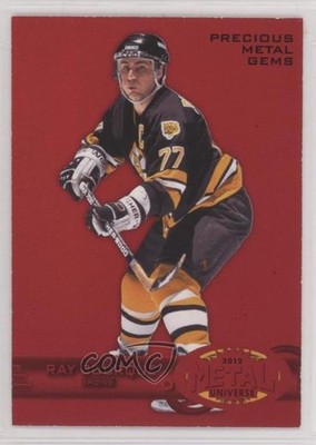 2012 Fleer Retro 1997-98 Metal Universe Design PMG Red /100 Ray Bourque HOF 0c3