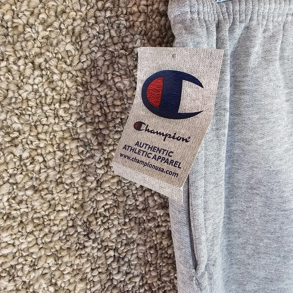 Pantalones deportivos vintage Champion Fighting Irish para hombre grandes 32x30 bolsillos grises NUEVO Foto 3 de 4