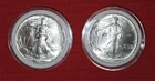 1994 & 1995 American Silver Eagle 1 Oz .999 Lot of 2 - each in a case