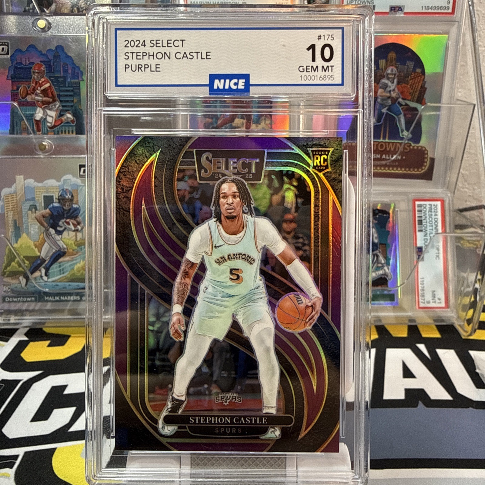 STEPHON CASTLE 2024-25 Select #175 - RC PREMIER Level -  Purple /99 Gem Mint 10
