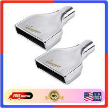 Pack Of 2 Exhaust Tip 2.25 Inlet 2 X 6 Outlet 10 Long Rolled Rectangle Stain Pack Of 2 Exhaust Tip 2.25 Inlet 2 X 6 Outlet 10 Long Rolled Rectangle Stain