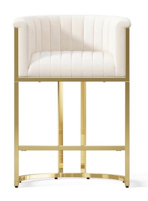 Brand New In Abox Only One Last Available 26 inch Modern Bar Stool in Beige-Gold