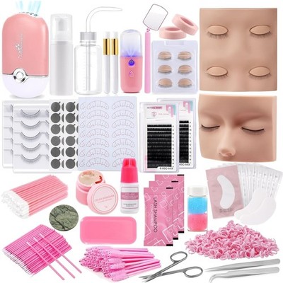 Eyelash Extension Kit for Beginners, 343 Pcs Lash Extension Kit with Everythi...