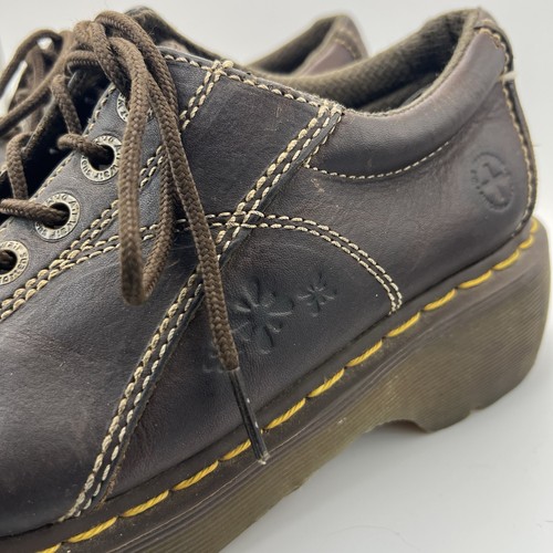 Vintage Dr Martens 90s Daisy Leather Oxford Chunky Shoes Womens US Size 9 *READ - Picture 3 of 12