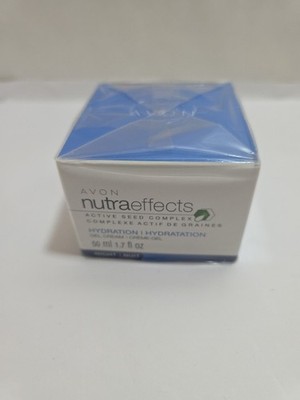 Avon Nutraeffects HYDRATION Gel Cream Night 1.7 Oz NIB Active Seed Complex 50 Ml