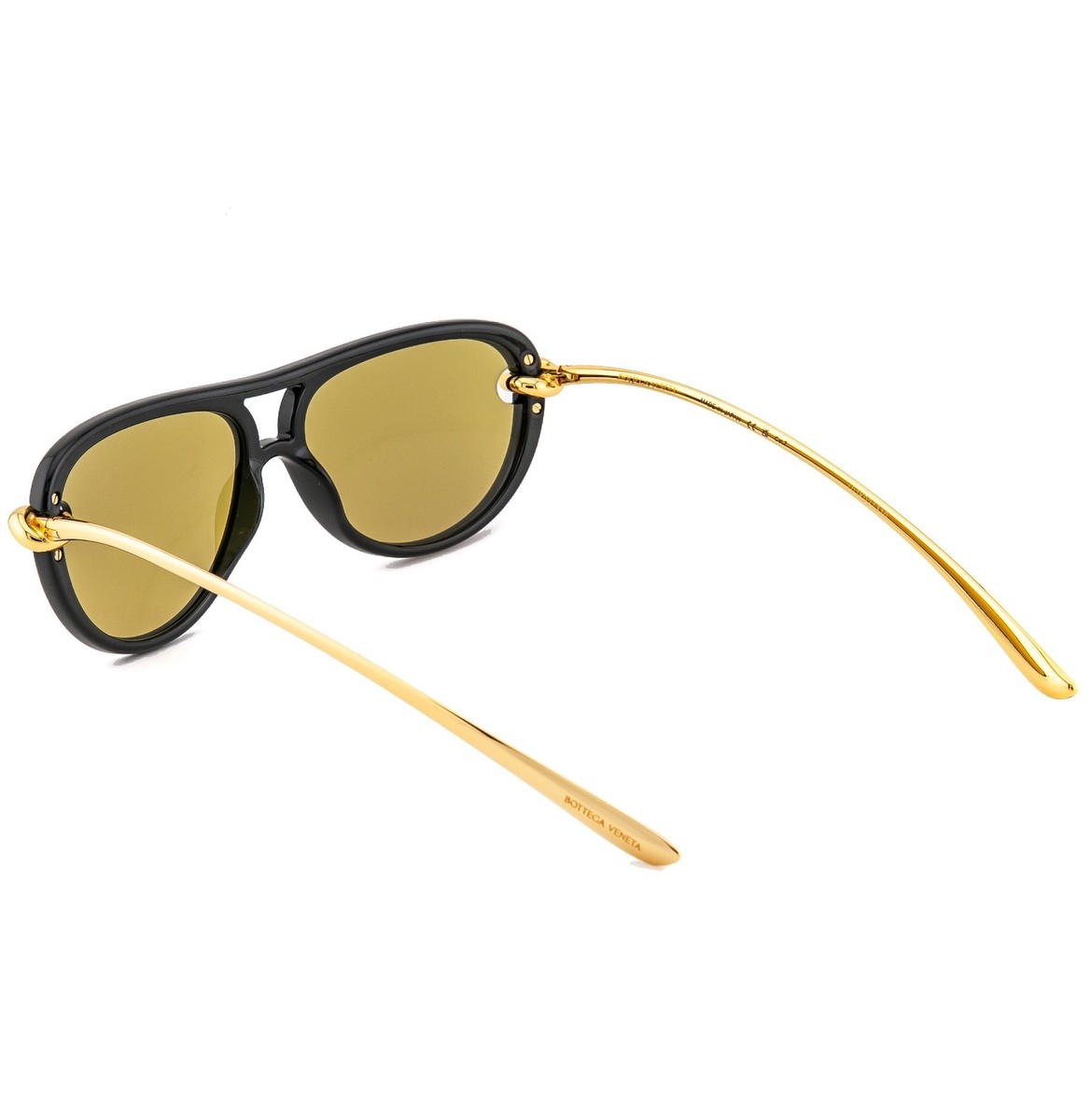 BOTTEGA VENETA 1418 KNOT Pilot BV1418S Gold Black Unisex Metal