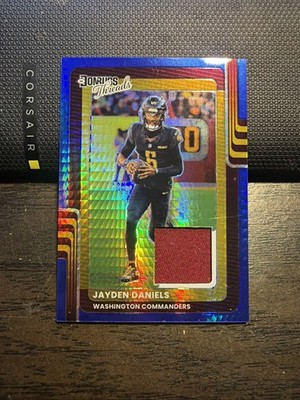   2025 Panini Donruss Optic - BLUE HYPER Threads Jayden Daniels