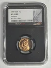 1909 VDB Lincoln Wheat Cent 1c NGC MS65 RD MS 65 Red VaultBox Slab