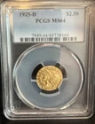 1925 D NGC MS64 $2.50 Indian Head Gold Quarter Eagle
