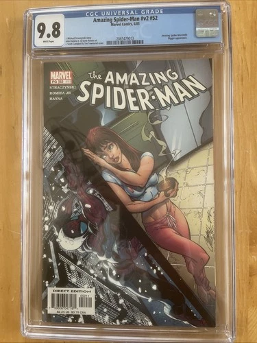 AMAZING SPIDER-MAN #52 CGC 9.8 NM/M (MARVEL 2003) LEGACY #493 J SCOTT CAMPBELL