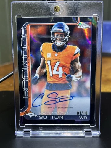 2025 Topps Chrome Courtland Sutton Chrome Autographs (RAW)