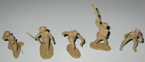 Marx 1950s Fort Apache 54MM Pioneers in Rare Color Lot One