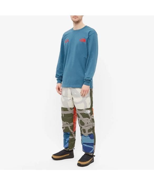 Authentic Rare The North Face Kaws Puffer Pants Grey Blue Japan image 2