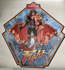 (x2) Final Fight - Side Art Decals - Arcade Cps1 Capcom Sticker Vinyl Repro