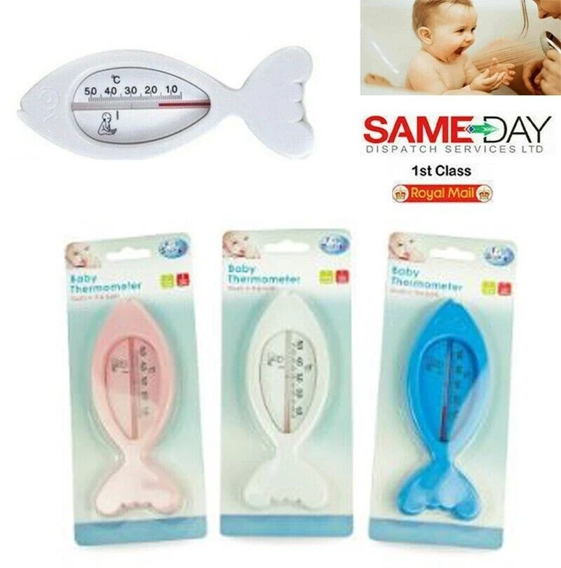 Novelty White Fish Floating Baby Bath Thermometer