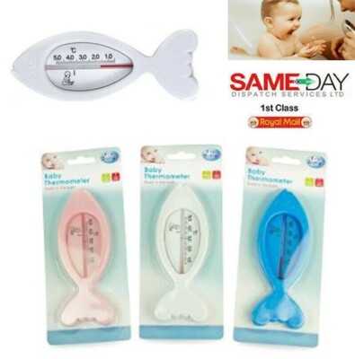 Neuheit schwimmendes Baby-Badethermometer mit weißen Fischen