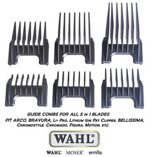 Wahl ATTACHMENT GUARD GUIDE 5 in 1 Clipper Blade COMB SET for Chromado,Li Pro