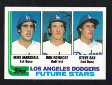 SAX MARSHALL ROENICKE ROOKIE STARS 1982 TOPPS BASEBALL CARD LA DODGERS #681 NICE