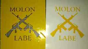 High Heat Molon Labe Vinyl Firearm Stencil 1 x 1