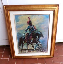 Serigrafia su lastra GIOVAN FRANCESCO GONZAGA Ussaro - 30x40 FIRMATA metal