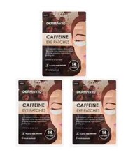 3x Derma V10 Caffeine Eye Patches - Hyaluronic Acid | Collagen | Peptides - 14s