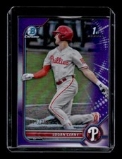 2022 Bowman Chrome Mega Box Prospects Purple Refractors #BCP120 Logan Cerny /250