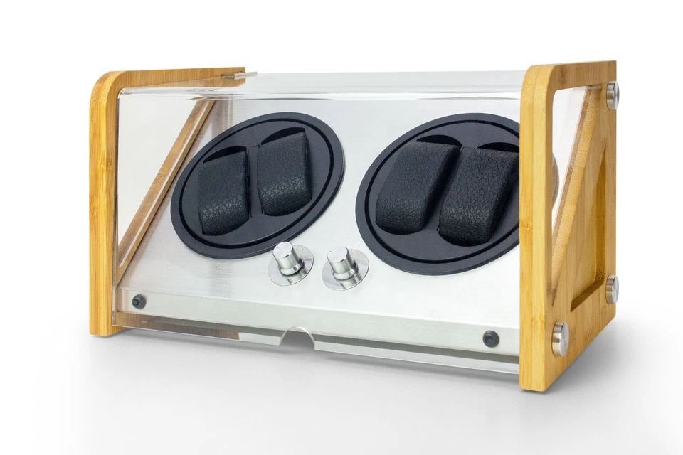 Double Automatic 4 Watch Winder rotating display box Tourbillon Winders NEW! - Image 4 of 4