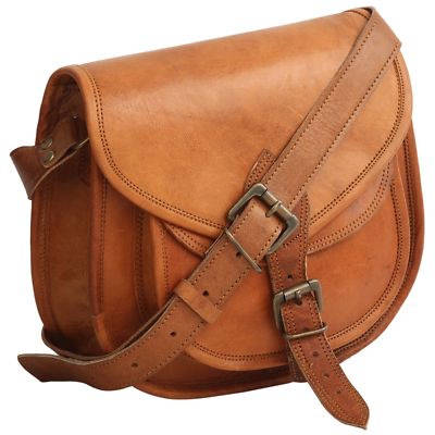 Donna Vintage Ricco Originale Marrone Borsa Pelle Tote Spalla