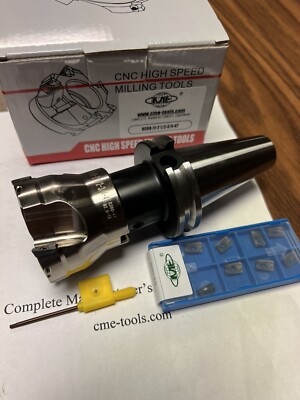 2-1/2'' 90 degree indexable face mill w CAT40 Arbor Extra 10pcs R390 Inserts #506