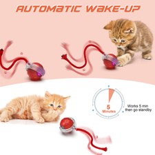 Automatic Rolling Ball Smart Cat Dog Toy Electric Pet Self-Moving Kitten New 