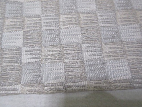 Upholstery Fabric Piece in Geometric Pattern wcolors of Silver & Off White, Ex! - Picture 2 of 8