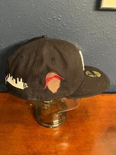 Tupac Mickey Mouse LA New Era Los Angeles Dodgers Black/White Fitted Hat 7 5/8