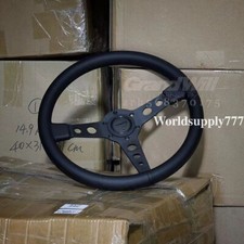 P5 14 MOMO prototipo  Black Edition  Genuine Leather Sport Steering Wheel