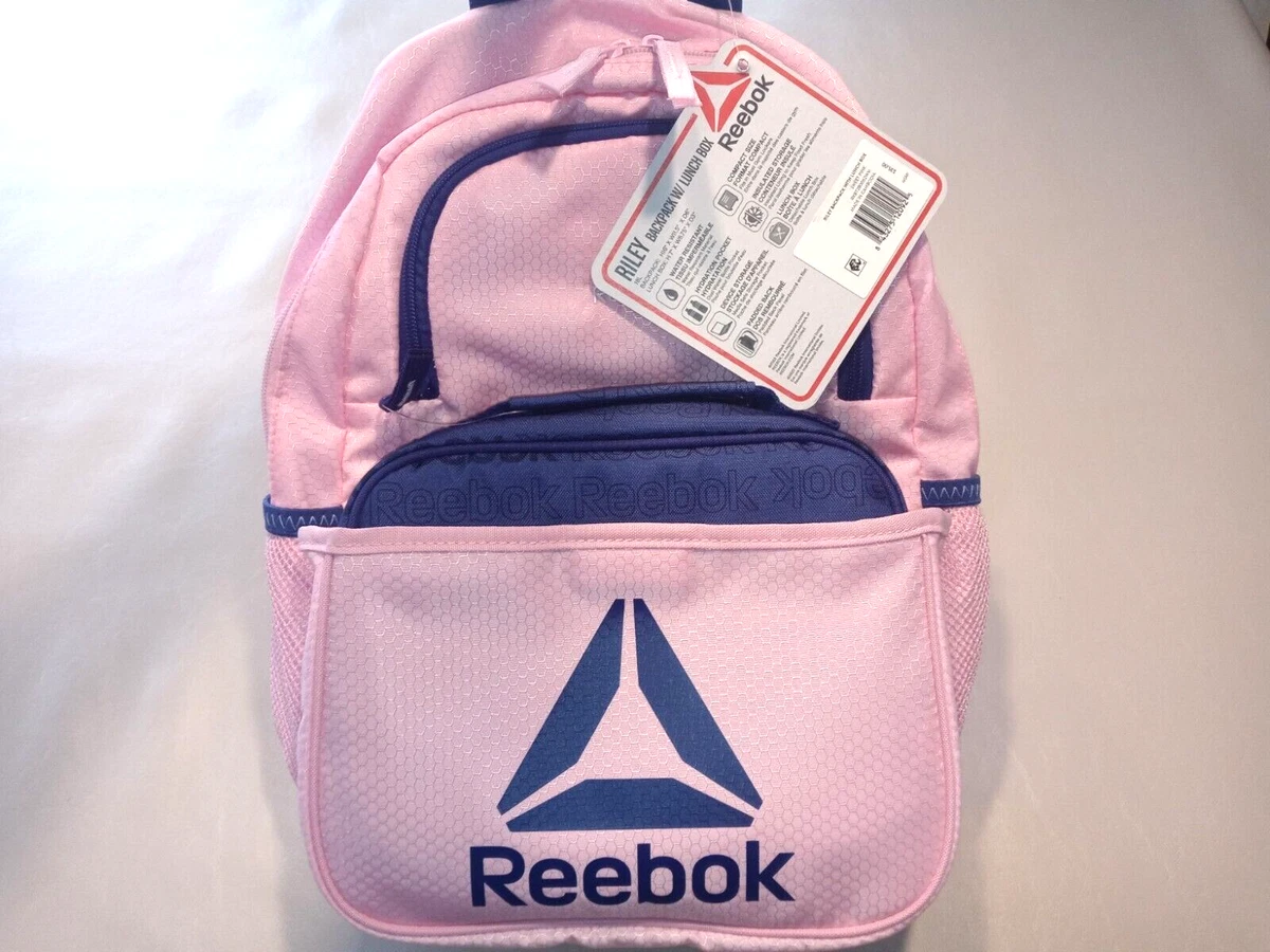 REEBOK RILEY 18L Back Pack Lunch Box Combo Pink Purple