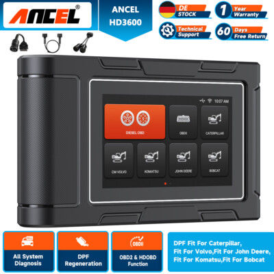  ANCEL HD3600 Heavy Duty Truck Diagnostic Scanner DPF Regen fit for Caterpillar